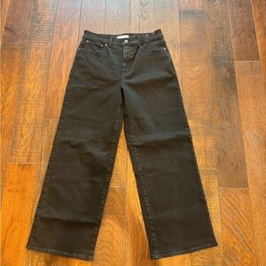 Madewell Black Wide-Leg Jeans